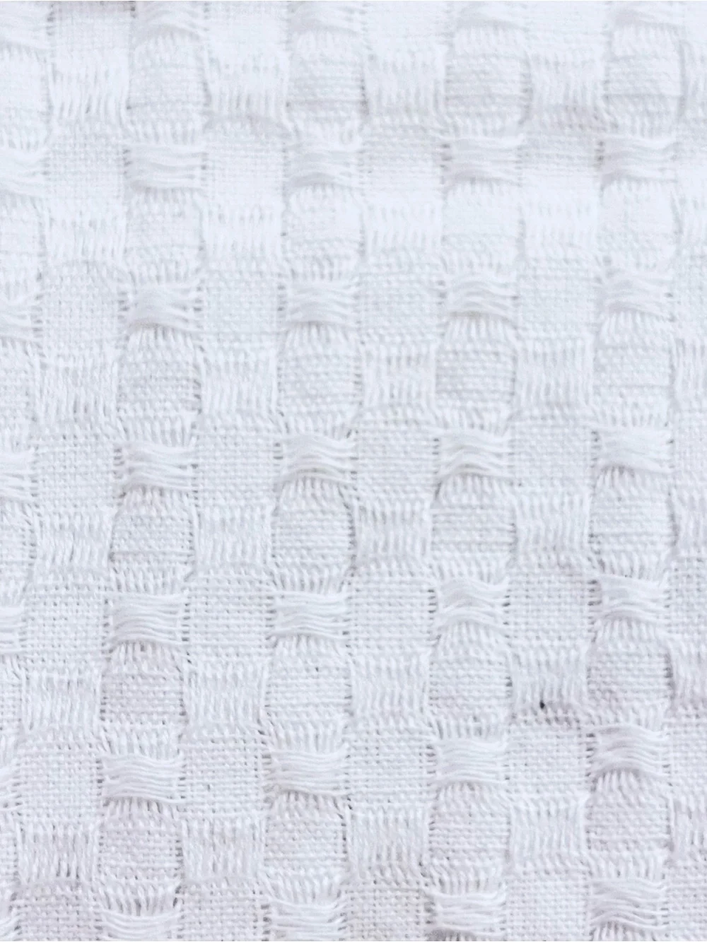 🆕- M- Design-White Textured Woven Shower Curtain.